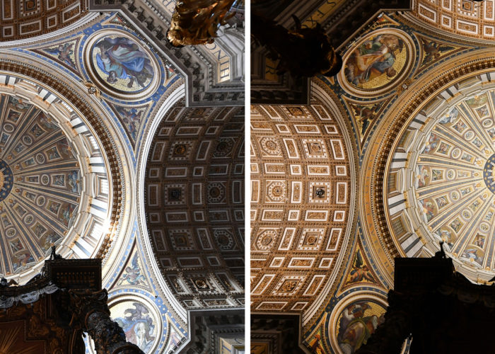 Basilica di San Pietro, mosaici illuminati da 100mila led